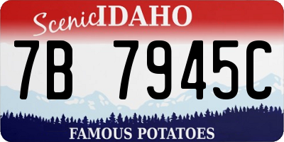 ID license plate 7B7945C