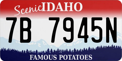 ID license plate 7B7945N