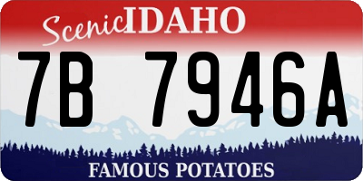 ID license plate 7B7946A