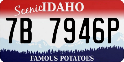ID license plate 7B7946P
