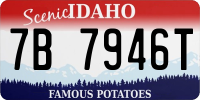 ID license plate 7B7946T