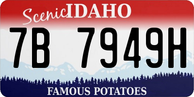 ID license plate 7B7949H