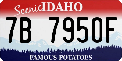ID license plate 7B7950F