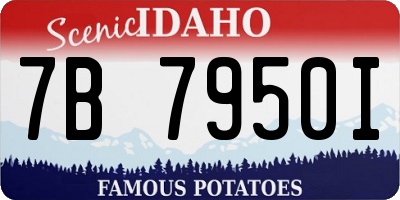 ID license plate 7B7950I