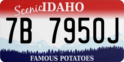 ID license plate 7B7950J