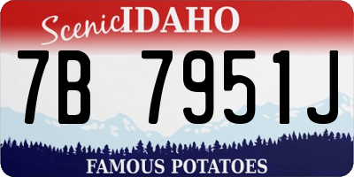 ID license plate 7B7951J