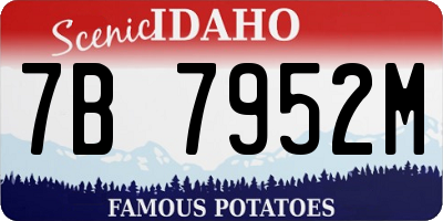 ID license plate 7B7952M