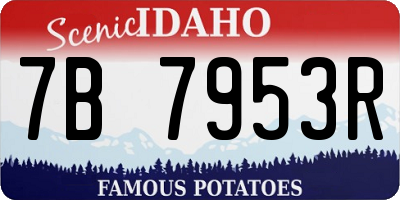 ID license plate 7B7953R