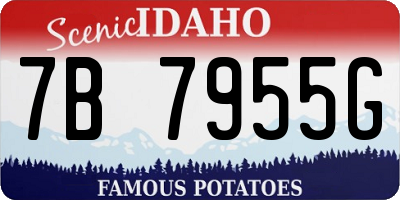 ID license plate 7B7955G