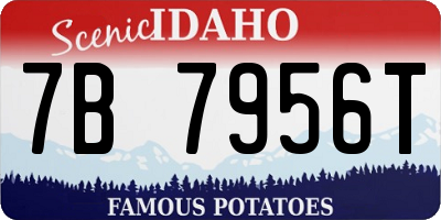 ID license plate 7B7956T