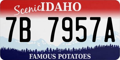 ID license plate 7B7957A