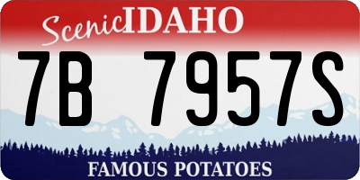 ID license plate 7B7957S