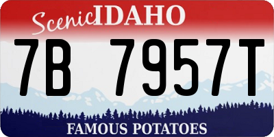 ID license plate 7B7957T