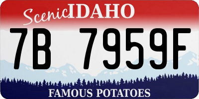 ID license plate 7B7959F