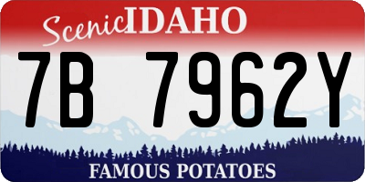 ID license plate 7B7962Y