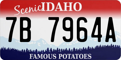 ID license plate 7B7964A