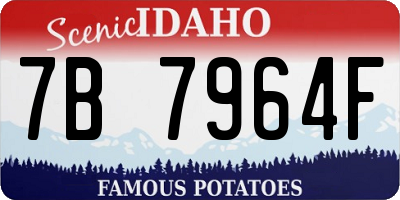 ID license plate 7B7964F
