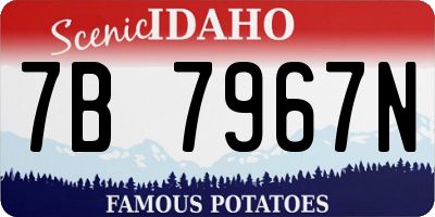 ID license plate 7B7967N