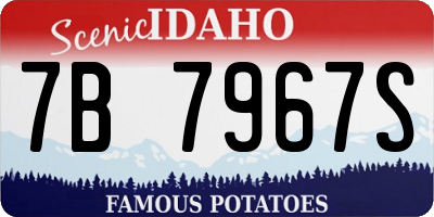 ID license plate 7B7967S