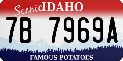 ID license plate 7B7969A