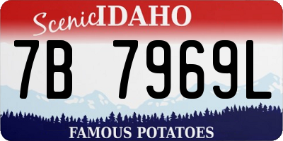ID license plate 7B7969L