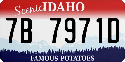 ID license plate 7B7971D