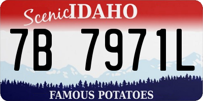 ID license plate 7B7971L