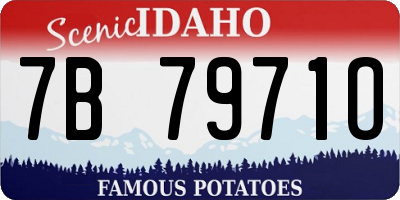 ID license plate 7B7971O