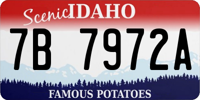 ID license plate 7B7972A