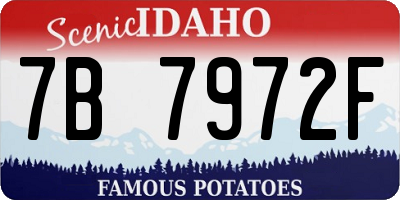ID license plate 7B7972F