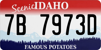 ID license plate 7B7973D