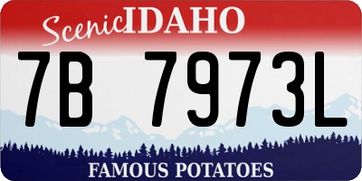 ID license plate 7B7973L