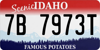 ID license plate 7B7973T