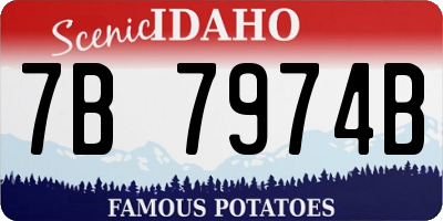 ID license plate 7B7974B