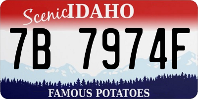 ID license plate 7B7974F