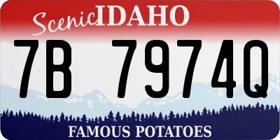 ID license plate 7B7974Q