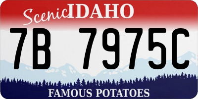 ID license plate 7B7975C