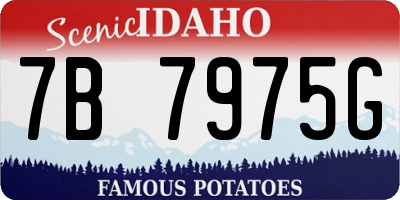 ID license plate 7B7975G