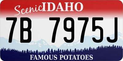 ID license plate 7B7975J