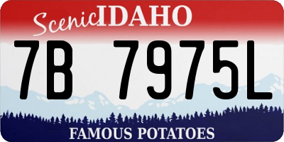 ID license plate 7B7975L