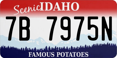 ID license plate 7B7975N