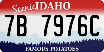 ID license plate 7B7976C