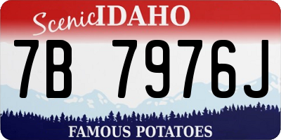 ID license plate 7B7976J