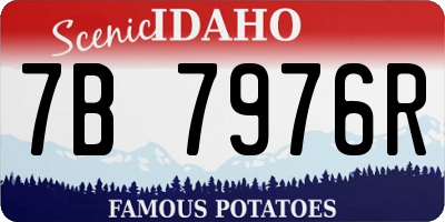 ID license plate 7B7976R