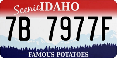 ID license plate 7B7977F