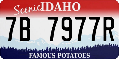 ID license plate 7B7977R