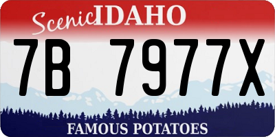 ID license plate 7B7977X
