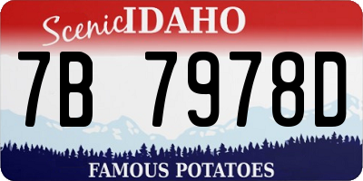 ID license plate 7B7978D