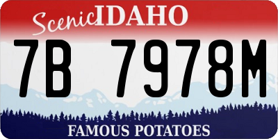ID license plate 7B7978M