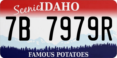 ID license plate 7B7979R